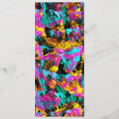 アートモダンネオンカラー黒抽象芸術絵を描アート メニュー (裏面)