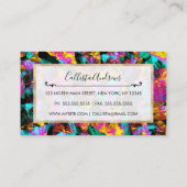 アートモダンネオンカラー黒抽象芸術絵を描アート 名刺 (裏面)