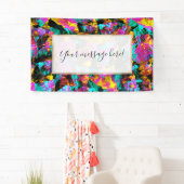 アートモダンネオンカラー黒抽象芸術絵を描アート 横断幕 (インサイチュ)