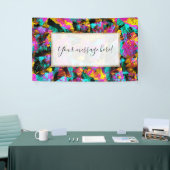 アートモダンネオンカラー黒抽象芸術絵を描アート 横断幕 (トレードショー)