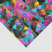 アートモダンネオンカラー黒抽象芸術絵を描アート 薄葉紙 (詳細)