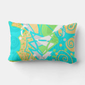 アートモダンピローカラフル抽象デザイン ランバークッション (裏面)