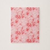 アートモダンピンク色の赤いジグソーパズル ジグソーパズル (縦)