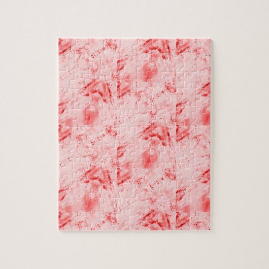 アートモダンピンク色の赤いジグソーパズル ジグソーパズル (縦)