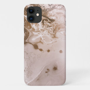 アートモダンフォイルのピンクの渦巻き iPhone 11 ケース
