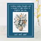 アートモダンフラワーボースタイルが早く良くなる カード (黄色い花)