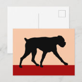 アートモダンボクサー犬 ポストカード (正面/裏面)