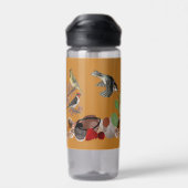 アートモダンボホボヘミアン鳥自然緑 ウォーターボトル (背面)