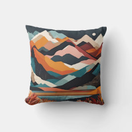 アートモダンマウンテンズレイクムーン クッション