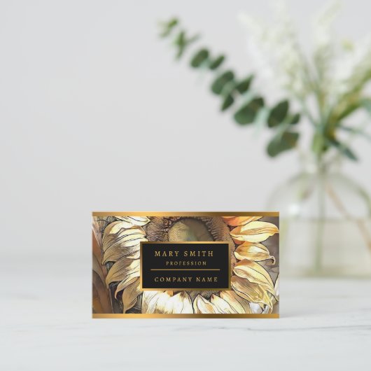 アートモダンヴィンテージひまわりコレクション 名刺 (スタンド正面)