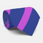 アートモダン対角ストライプ色ブルーピンク ネクタイ (ロール)