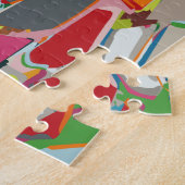 アートモダン幾何学的デコ数々のカラーのジグソーパズル ジグソーパズル (側面)