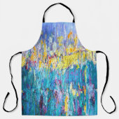 アートモダン抽象芸術可愛いブルー エプロン (正面)