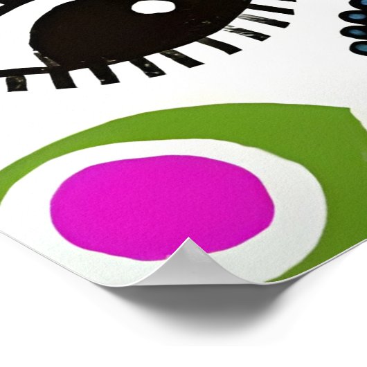 アートモダン抽象芸術幾何エレガントミニマリスト ポスター (角)