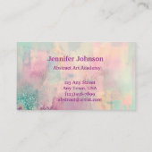 アートモダン抽象芸術絵を描ウォーターカラーアーティスト 名刺 (裏面)