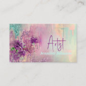 アートモダン抽象芸術絵を描ウォーターカラーアーティスト 名刺 (正面)