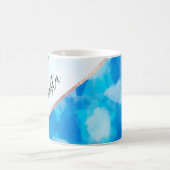 アートモダン海青抽象芸術絵を描パターン コーヒーマグカップ (中央)