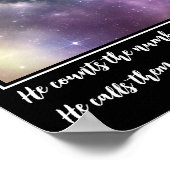 アートモダン銀河系スカイバイブル聖句 ポスター (角)