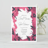 アートモダン(ばちゃばちゃ)跳ねるコンテンポラリー結婚s 招待状 (スタンド正面)