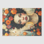 アートモダン – 女性と花 – デコページ 薄葉紙 (正面)