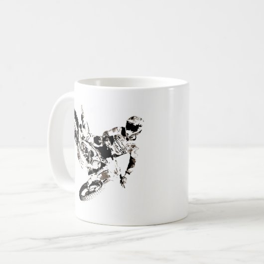 アートモトポップ・アートのクロスモトキュールスポーツ コーヒーマグカップ (正面左)
