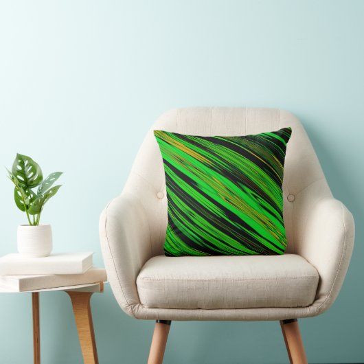 アートユニークの斜め緑の爆発 クッション (椅子)