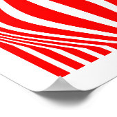 アートラインと球体02 赤と白 - ポスター (角)