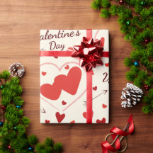 アートラッ赤と白ピングハート紙