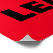 アートリーやる気を起こさせるダリースウルフブラックレッド ポスター (角)