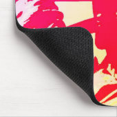 アートレディポップ・アートのリバティニューヨークシティレッドイエロー マウスパッド (コーナー)