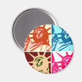 アートレディポップ・アートのリバティニューヨークシティ マグネット (正面/裏面)