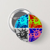 アートレディポップ・アートのリバティニューヨークシティ 缶バッジ (正面&裏面)