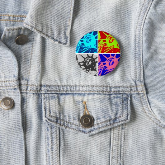 アートレディポップ・アートのリバティニューヨークシティ 缶バッジ (インサイチュ)