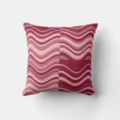 アートレトロレッドピンクウェーブ抽象芸術 クッション (裏面)