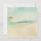 アートレトロヴィンテージ平和ビーチ結婚式招待状 招待状 (裏面)