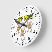 アートロック（3つ） ラウンド壁時計 (傾斜)