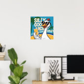 アートワークおもしろいイラストレーション間抜けグースジュース ポスター (ホームオフィス)