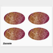 アートワークお洒落 楕円形シール (シート)