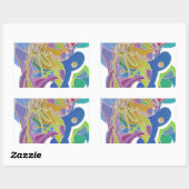 アートワークお洒落 長方形シール (シート)