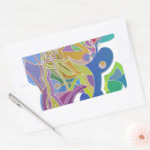 アートワークお洒落 長方形シール (封筒)