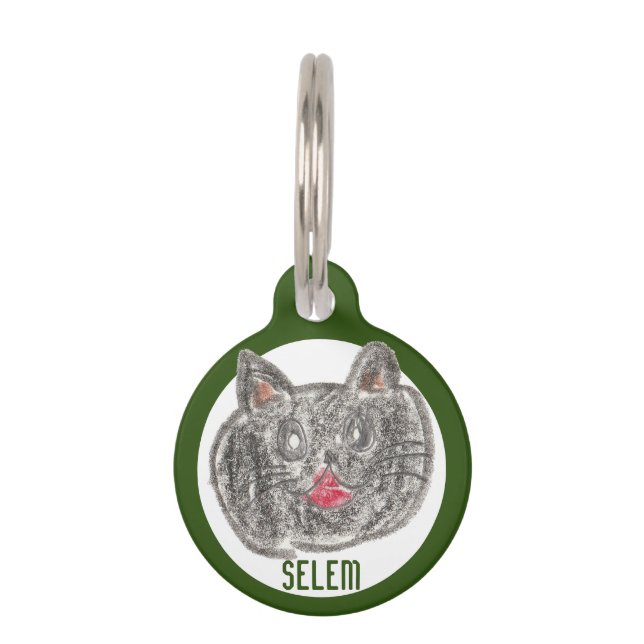 アートワークで宝物を作る | キャット ペット　ネームタグ (正面)
