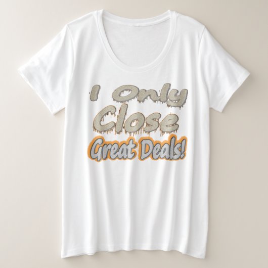 アートワークのデザイン「お素晴らし得な」について。買 プラスサイズTシャツ (デザイン正面)