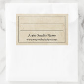 アートワークのパーチメントバックラベルステッカー 長方形シール (バッグ)