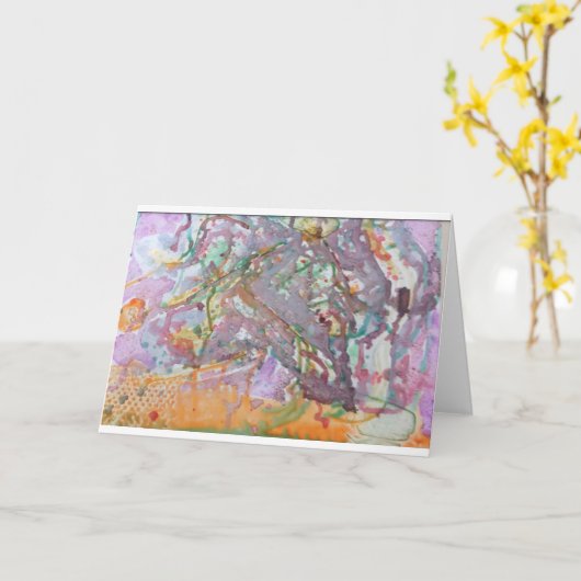 アートワークの挨拶状 カード (黄色い花)