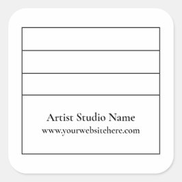 アートワークの背面ラベルのステッカー スクエアシール