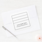 アートワークの背面ラベルのステッカー スクエアシール (封筒)