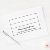 アートワークの背面ラベルシール 長方形シール (封筒)