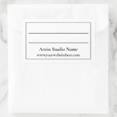 アートワークの背面ラベルシール 長方形シール (バッグ)