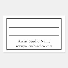アートワークの背面ラベルシール 長方形シール