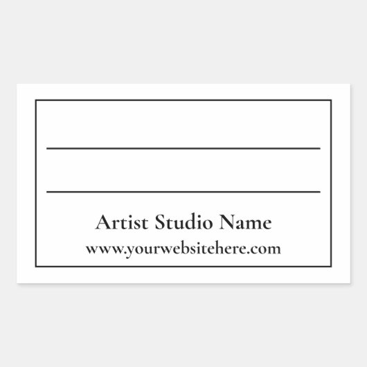 アートワークの背面ラベルシール 長方形シール (正面)